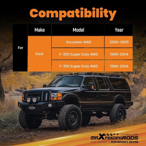 maXpeedingrods Dual Steering Stabilizer for Ford F-250 F-350 1999-2004 4WD, Ford Excursion 2000-2005 4WD, for 2-8" Lifted Suspension, G1 Version in Saudi Arabia