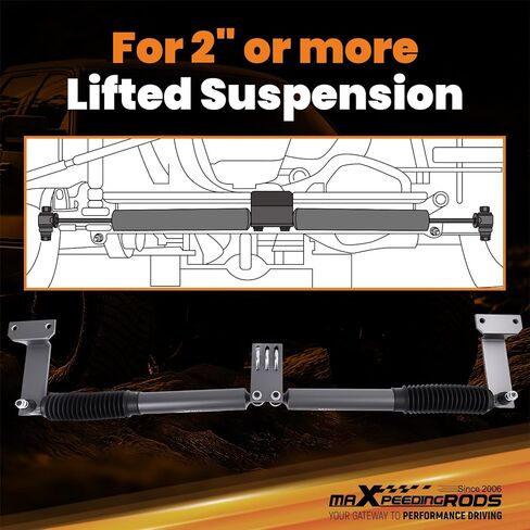 maXpeedingrods Dual Steering Stabilizer for Ford F-250 F-350 1999-2004 4WD, Ford Excursion 2000-2005 4WD, for 2-8" Lifted Suspension, G1 Version in Saudi Arabia