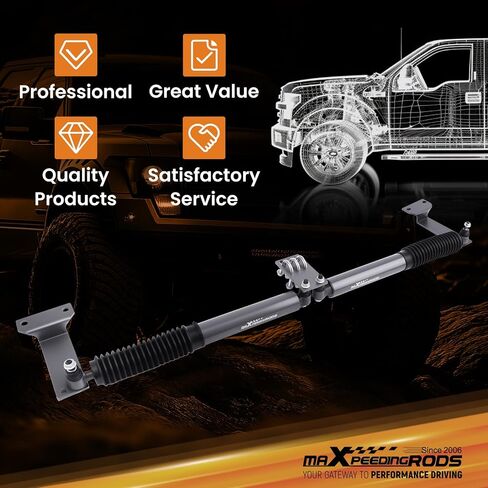 maXpeedingrods Dual Steering Stabilizer for Ford F-250 F-350 1999-2004 4WD, Ford Excursion 2000-2005 4WD, for 2-8" Lifted Suspension, G1 Version in Saudi Arabia
