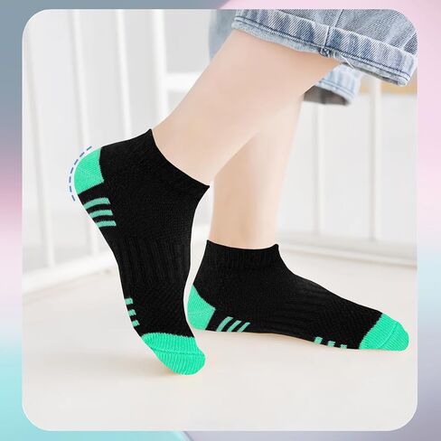 Bemeol Girls Socks 12 Pairs Kids Ankle Athletic Cotton Sports Low Cut Socks for Girl in Saudi Arabia
