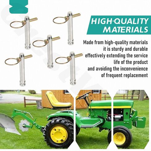 5 حزمة S07070200 ملحقات دبوس الربط Cat 1 دبوس الرابط العلوي 3/4 في Dia Pin 5-1/2 دبوس الرابط العلوي للجرارات، استبدال 195589M1 AC339942 - تمت ترقيته in Kuwait