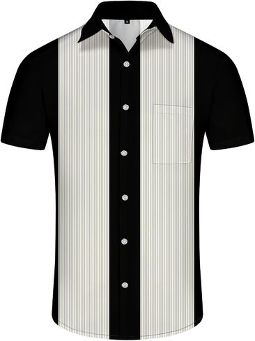 Bowling Men Button Casual Shirt: Hawaiian Short Sleeve Summer Clothes Beach in Saudi Arabia