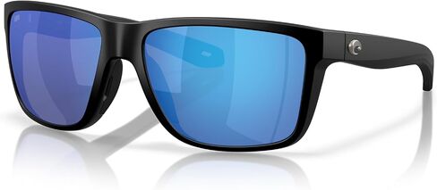 Costa Del Mar Broadbill II Sunglasses, Matte Black/Blue Mirrored Polarized 580G, 58 mm in Saudi Arabia