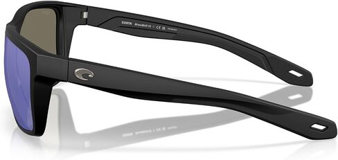 Costa Del Mar Broadbill II Sunglasses, Matte Black/Blue Mirrored Polarized 580G, 58 mm in Saudi Arabia