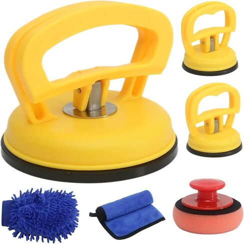 Dent Puller，6 Pack Dent Remover Tool for Car-Suction Cup Dent Puller and Paintless Dent Removal Kit, Dent Repair Kit for Cars Body, Glass, Screen, Objects Moving (Yellow) in Saudi Arabia