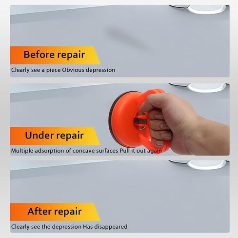 Dent Puller，6 Pack Dent Remover Tool for Car-Suction Cup Dent Puller and Paintless Dent Removal Kit, Dent Repair Kit for Cars Body, Glass, Screen, Objects Moving (Yellow) in Saudi Arabia