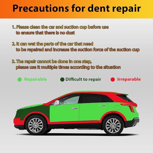 Dent Puller，6 Pack Dent Remover Tool for Car-Suction Cup Dent Puller and Paintless Dent Removal Kit, Dent Repair Kit for Cars Body, Glass, Screen, Objects Moving (Yellow) in Saudi Arabia