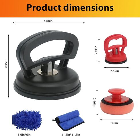 Dent Puller，6 Pack Dent Remover Tool for Car-Suction Cup Dent Puller and Paintless Dent Removal Kit, Dent Repair Kit for Cars Body, Glass, Screen, Objects Moving (Yellow) in Saudi Arabia