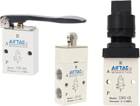 1PCS S3V/S3C/S3HS-M5/06/08 Lever Type Control Valve(3/2Way) Pneumatic Selective Manual Control Valve(S3C-06) in Saudi Arabia