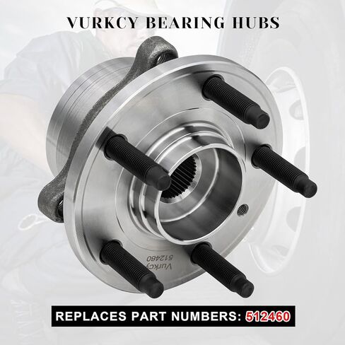 Front/Rear Wheel Bearing Hubs Assembly Compatible with 2011-2019 Ford Explorer, 2013-2019 Ford Police Interceptor Utility, 5 Lugs w/ABS, Pair Hubs, Replaces 512460 in Saudi Arabia