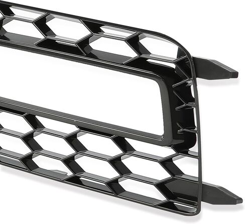 Kojem Compatible with 2013-2016 Audi A4 Quattro B8.5 A4 S-Line S4 Front Bumper Fog Light Vent Grille Lower Cover Bezel RS4 Style - Gloss Black Honeycomb in Saudi Arabia