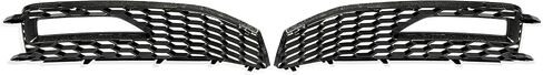Kojem Compatible with 2013-2016 Audi A4 Quattro B8.5 A4 S-Line S4 Front Bumper Fog Light Vent Grille Lower Cover Bezel RS4 Style - Gloss Black Honeycomb in Saudi Arabia