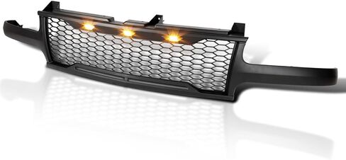 SPEC-D TUNING Matte Black Mesh Grille w/LED Lamps Compatible with 1999-2002 Chevy Silverado 1500 in Saudi Arabia