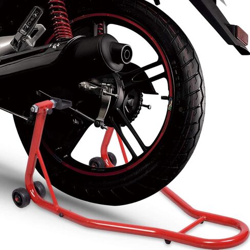 Goplus دراجة نارية حامل Dirtbike الرياضة دراجة رياضية عجلة خلفية رفع شوكة Swingarm تقف Paddock تقف يناسب ياماها هوندا كاواساكي سوزوكي دوكاتي BMW (أحمر، حامل خلفي) in Saudi Arabia
