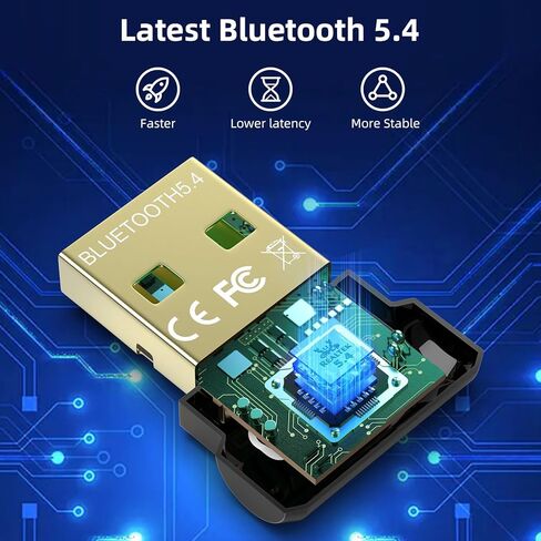 محول بلوتوث USB للكمبيوتر الشخصي - QGOO Bluetooth Dongle 5.3 EDR، مستقبل بلوتوث لاسلكي للكمبيوتر المكتبي والكمبيوتر المحمول بلوتوث Windows 8.1/10/11 (أبيض-209) in Saudi Arabia