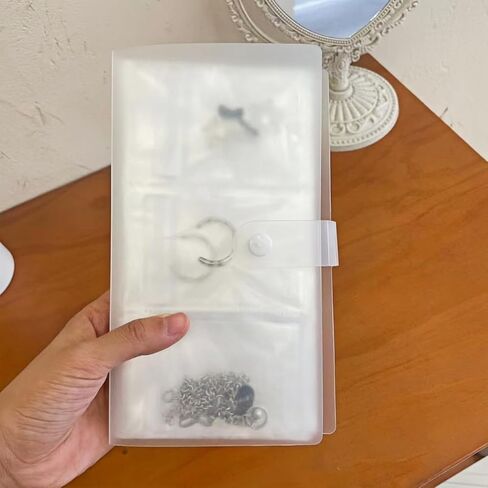 PVC Transparent Jewelry Storage Book –Home Shop Dustproof Earring, Ring, and Necklace Large Capacity Organizers 160-slot+50Bag in Saudi Arabia