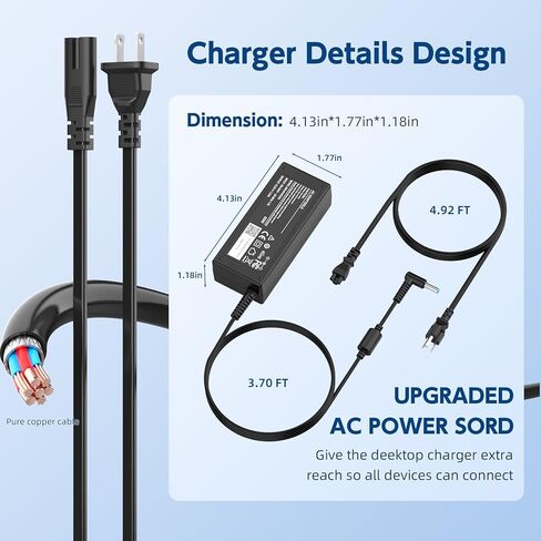 HP 45W 19.5V 2.31A Laptop Charger for HP Stream 11 13 14, Pavilion, Elitebook Folio, Spectre, Pavilion Touchsmart, Spectre Ultrabook, AC Adapter Power Supply (4.5mm x 3mm) in Kuwait