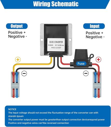 30-90V to 24V 20A 480W DC-DC Buck Converter Voltage Regulator - Heavy Duty Step Down Power Supply for Golf Carts, Solar Systems, Industrial Equipment in Kuwait