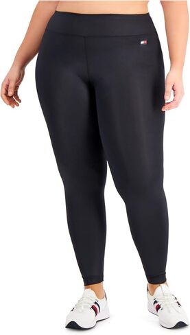 Tommy Hilfiger Sport Womens Plus High Rise Fitness Athletic طماق أسود 1X in Saudi Arabia