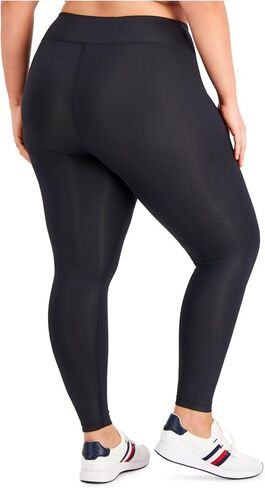 Tommy Hilfiger Sport Womens Plus High Rise Fitness Athletic طماق أسود 1X in Saudi Arabia