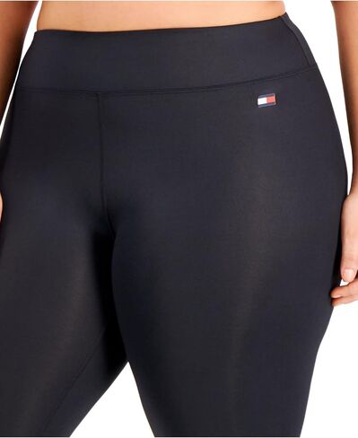 Tommy Hilfiger Sport Womens Plus High Rise Fitness Athletic طماق أسود 1X in Saudi Arabia