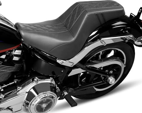 مقعد Green-L للسائق والراكب 2 مناسب لدراجة Harley Softail 2018-2025 Street Bob FXBB FXBBS 2020-2024 FXST Standard Rider Cushion Pillion Set in Saudi Arabia