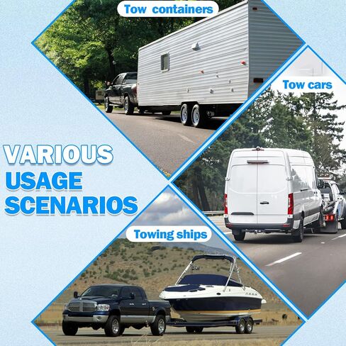 NAZON 48IN/60IN Trailer Safety Cables with Hooks 2-Pack Chains Towing 5000 Lbs Break Strength for Boat Safety Cables Blue PVC Coating Trailer Chains for Security in Kuwait