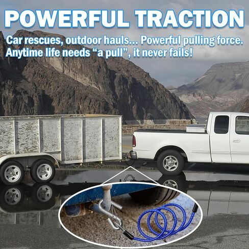 NAZON 48IN/60IN Trailer Safety Cables with Hooks 2-Pack Chains Towing 5000 Lbs Break Strength for Boat Safety Cables Blue PVC Coating Trailer Chains for Security in Kuwait