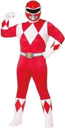 Spirit Halloween Mighty Morphin Power Rangers Adult Red Power Ranger Costume in Saudi Arabia