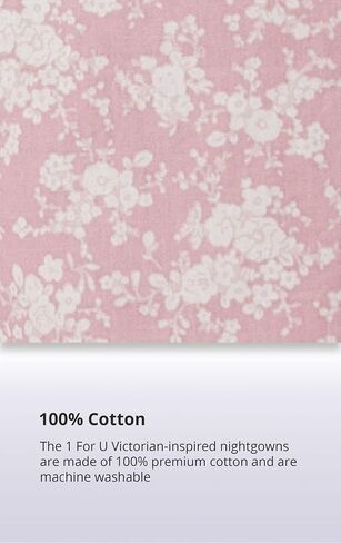 The 1 for U Nightgowns for Women - Night Dress for Women Sleepwear, Ruby 100% Cotton Gown in Saudi Arabia