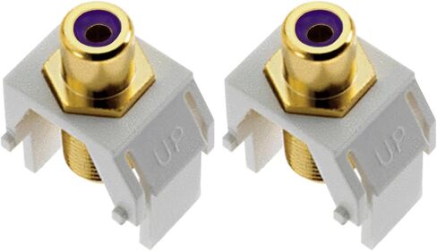 On-Q, White WP3466WH Keystone PurpleRCA to FConnector, 1 Count (Pack of 1) in Saudi Arabia