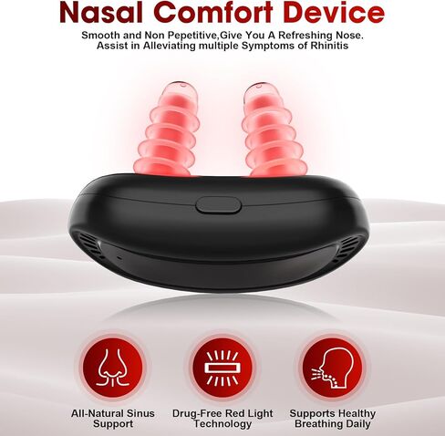 Red Light Therapy for Nose,LED Nasal Device for Sinus Relief&Dry Nose,Portable USB Charging Light Therapy in Saudi Arabia