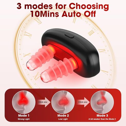 Red Light Therapy for Nose,LED Nasal Device for Sinus Relief&Dry Nose,Portable USB Charging Light Therapy in Saudi Arabia