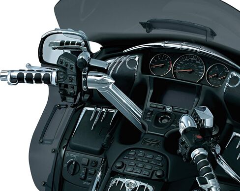 Kuryakyn 3747 Motorcycle Accent Accessory: Handlebar Top Covers for 2001-17 Honda Gold Wing GL1800 & F6B Motorcycles, Chrome, 1 Pair in Saudi Arabia