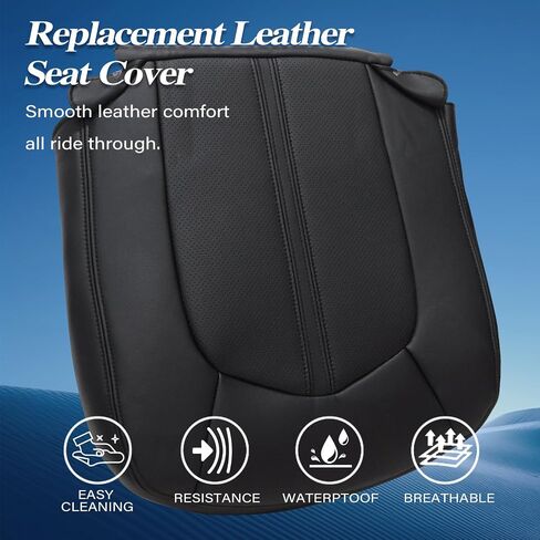 GXARTS Driver Side Bottom Replacement Perforated Leather Seat Cover Tan Compatible with Cadillac CTS 2008 2009 2010 2011 2012 2013 in Saudi Arabia
