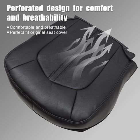 GXARTS Driver Side Bottom Replacement Perforated Leather Seat Cover Tan Compatible with Cadillac CTS 2008 2009 2010 2011 2012 2013 in Saudi Arabia