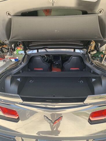 Rear Trunk Security Upper Lower Shade Cover Black for Corvette C7 Z06 Z51 2014-2019 in Saudi Arabia