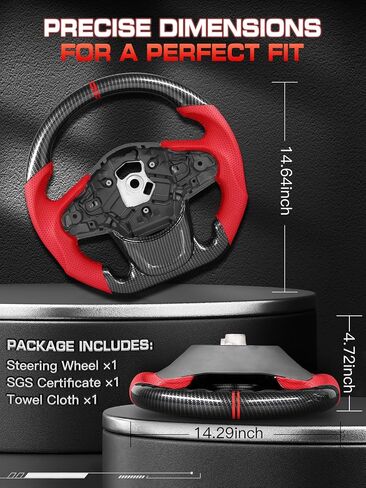 Hydro-Dip Carbon-Fiber Steering Wheel for Toyota Supra 2019–2024, D-Shaped Flat-Bottom, Red Leather Grip and Stitching, Dual Red Center Stripes, Hand-Stitched, for GR in Saudi Arabia
