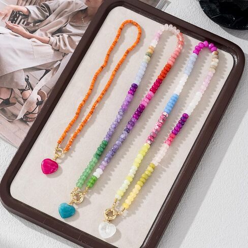 العصرية الفولاذ المقاوم للصدأ مطلية بالذهب سحر قلادة مع القلب اللؤلؤ الفلفل محارة السيراميك قلادة قلادة للنساء Collares المختنقون المجوهرات in Kuwait