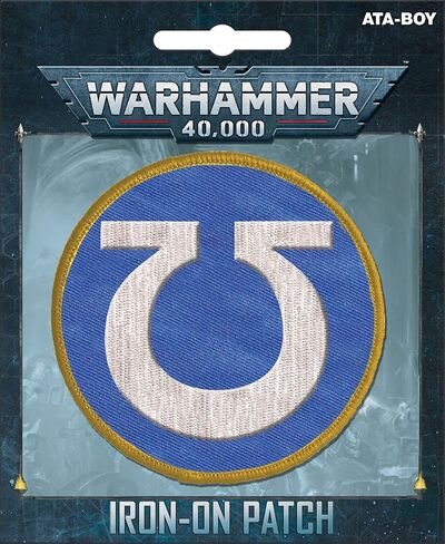 Ata-Boy Warhammer 40,000 Ultramarines Icon 3 بوصة رقعة حديدية مطرزة بالألوان الكاملة in Saudi Arabia