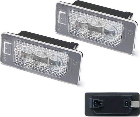 iJDMTOY OEM-Fit 3W مجموعة إضاءة لوحة ترخيص LED كاملة متوافقة مع Audi A3 A4 A5 A6 A7 Q3 Q5 Q7 TT Cayenne Panamera، مدعومة بـ 3 قطع Osram Xenon White LED & Can-Bus خالية من الأخطاء in Saudi Arabia