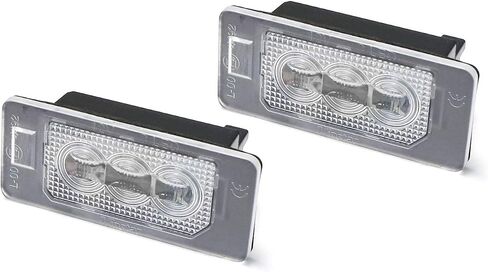 iJDMTOY OEM-Fit 3W مجموعة إضاءة لوحة ترخيص LED كاملة متوافقة مع Audi A3 A4 A5 A6 A7 Q3 Q5 Q7 TT Cayenne Panamera، مدعومة بـ 3 قطع Osram Xenon White LED & Can-Bus خالية من الأخطاء in Saudi Arabia