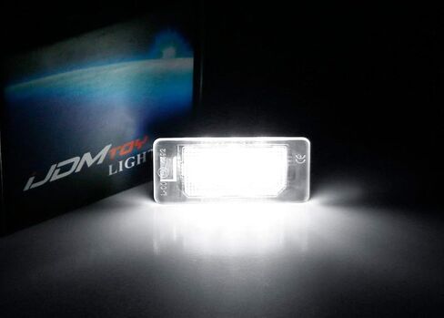iJDMTOY OEM-Fit 3W مجموعة إضاءة لوحة ترخيص LED كاملة متوافقة مع Audi A3 A4 A5 A6 A7 Q3 Q5 Q7 TT Cayenne Panamera، مدعومة بـ 3 قطع Osram Xenon White LED & Can-Bus خالية من الأخطاء in Saudi Arabia