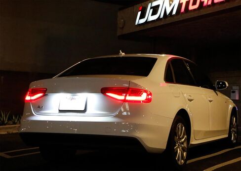 iJDMTOY OEM-Fit 3W مجموعة إضاءة لوحة ترخيص LED كاملة متوافقة مع Audi A3 A4 A5 A6 A7 Q3 Q5 Q7 TT Cayenne Panamera، مدعومة بـ 3 قطع Osram Xenon White LED & Can-Bus خالية من الأخطاء in Saudi Arabia