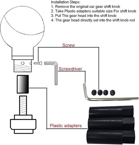 Abfer Car Shifter Knob Basketball Shape Shift Knobs Ball Gear Stick Lever Handle Fit Most Manual Automatic Transmission Vehicles, in Saudi Arabia