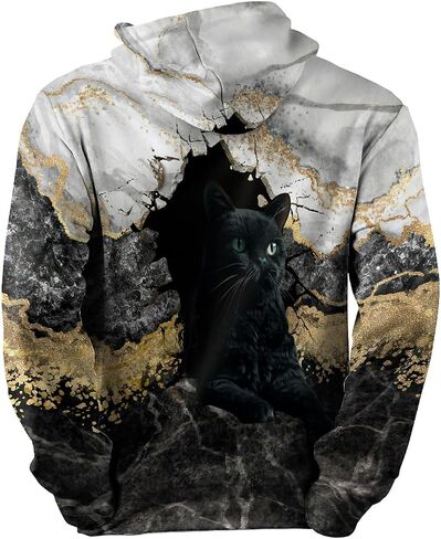 Amasnay Blue Flame Wolf Hoodies 3D Print Graphic Pullover Hooded Sweatshirt Hoodies with Big Pockets for Men, Teen Boy, Women in Saudi Arabia
