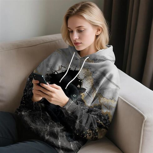 Amasnay Blue Flame Wolf Hoodies 3D Print Graphic Pullover Hooded Sweatshirt Hoodies with Big Pockets for Men, Teen Boy, Women in Saudi Arabia