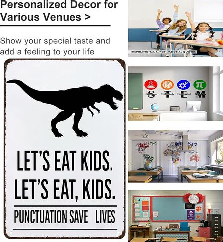 Students Teachers Gift High School Middle School Decor Sign Funny Math/English/Science/History Class Tin Sign for Home Classroom Study Room Wall Decor 8x12 Inch (3126) in Saudi Arabia