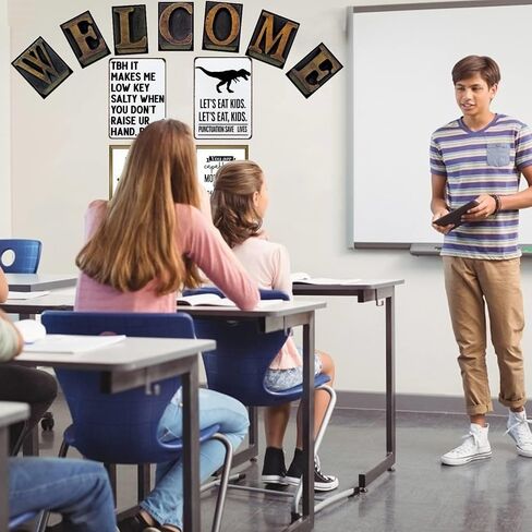 Students Teachers Gift High School Middle School Decor Sign Funny Math/English/Science/History Class Tin Sign for Home Classroom Study Room Wall Decor 8x12 Inch (3126) in Saudi Arabia