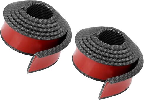Motoforti 2pcs 4.5cm x 1.5m Car Wheel Mudguard Strip Extension Wheel Eyebrow Trim Protector Decoration Carbon Fiber Pattern Long-Lasting in Saudi Arabia